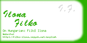 ilona filko business card