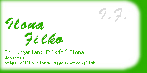 ilona filko business card
